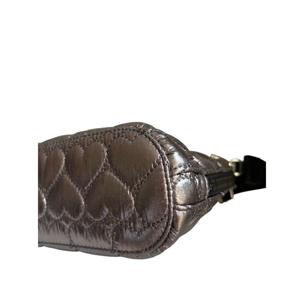 Brighton Koko Metallic Organizer Pewter Heart To Heart Crossbody Wallet H5518R - Picture 7 of 10